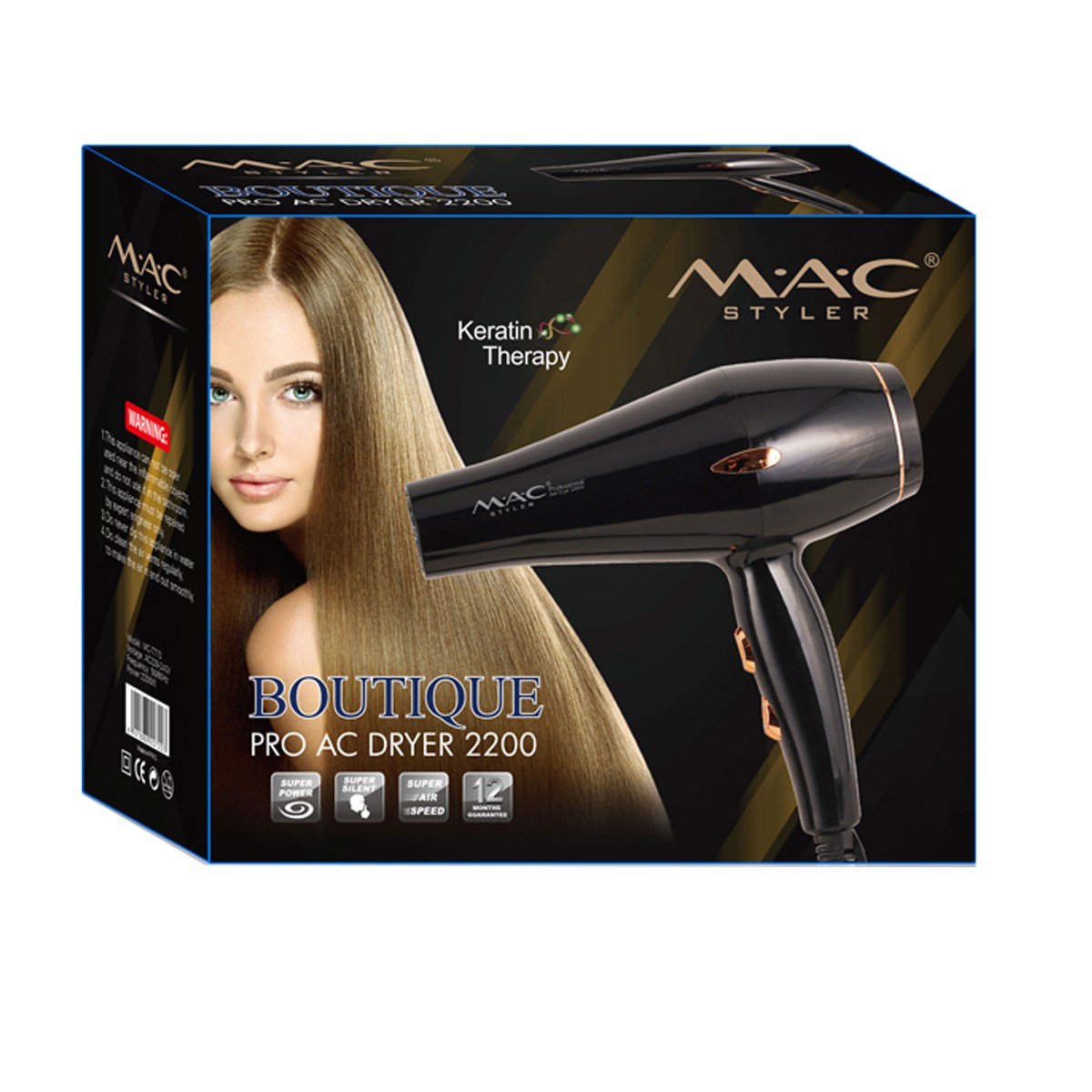 سشوار 2200 وات مک استایلر مدل MAC-7773 مشکی