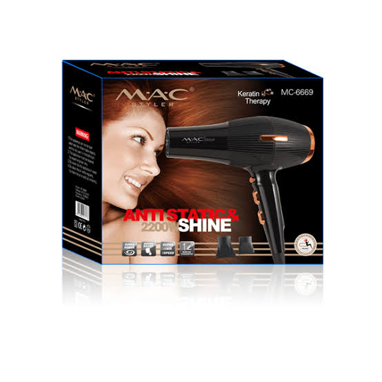 سشوار مک استایلر مدل MAC-6669 مشکی